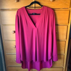 Swoop high-low jersey tunic in Berry